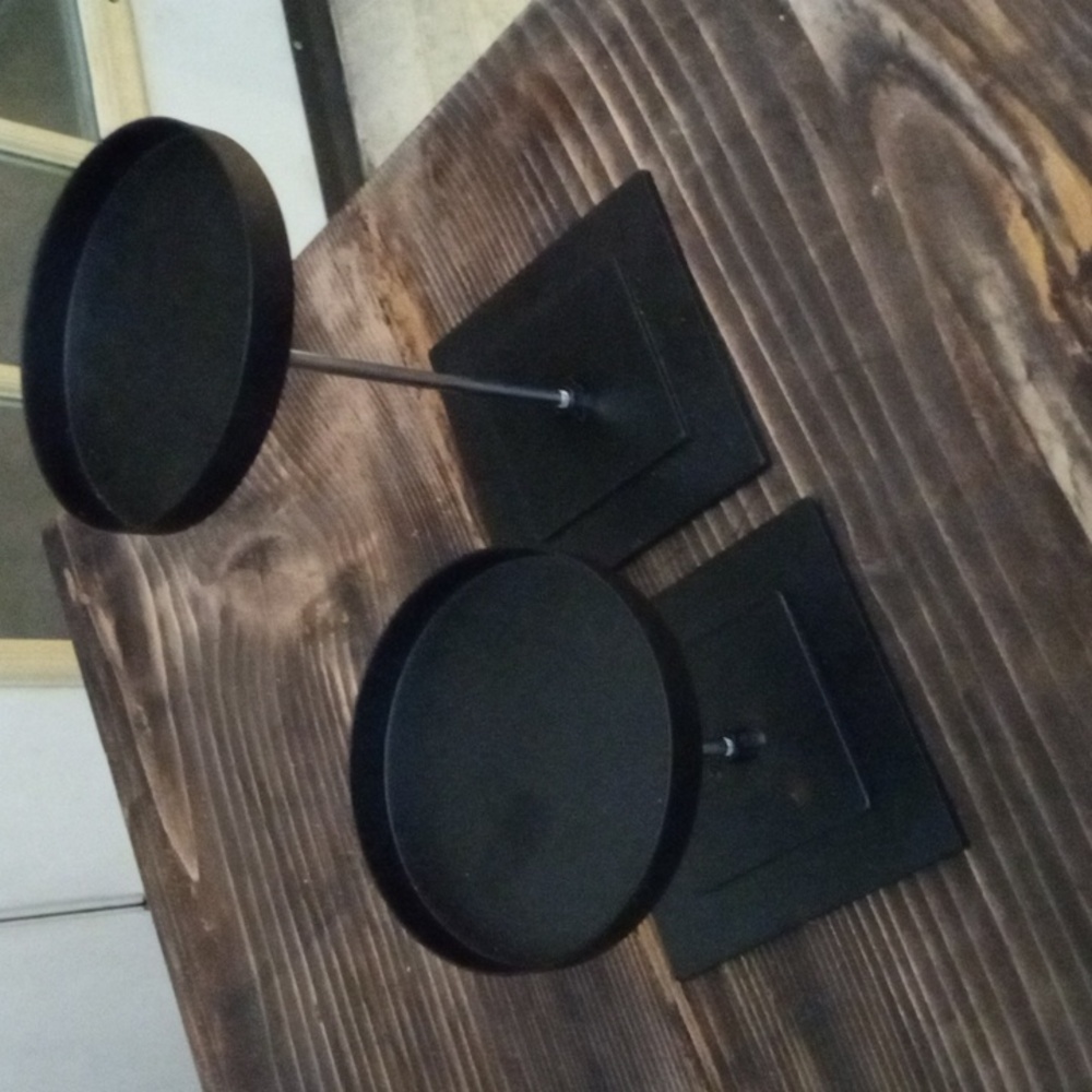 Metal candle holders set of 2